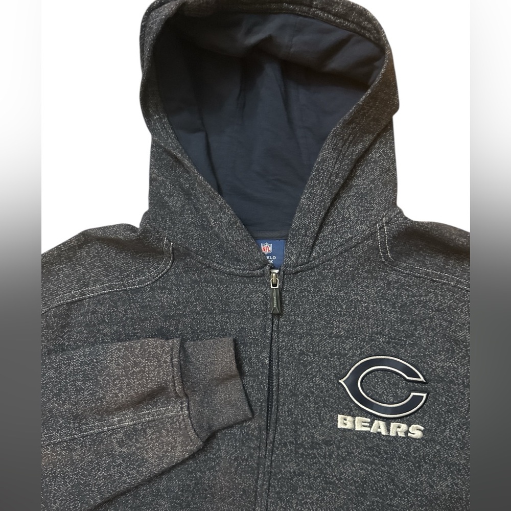 Vintage Y2K Reebok Chicago Bears Men’s Zip Up Jacket Size Large Gray NFL‎